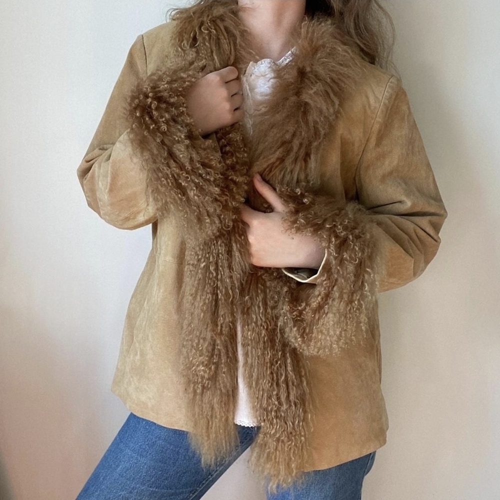 Mongolian Fur & Suede Jacket #0038